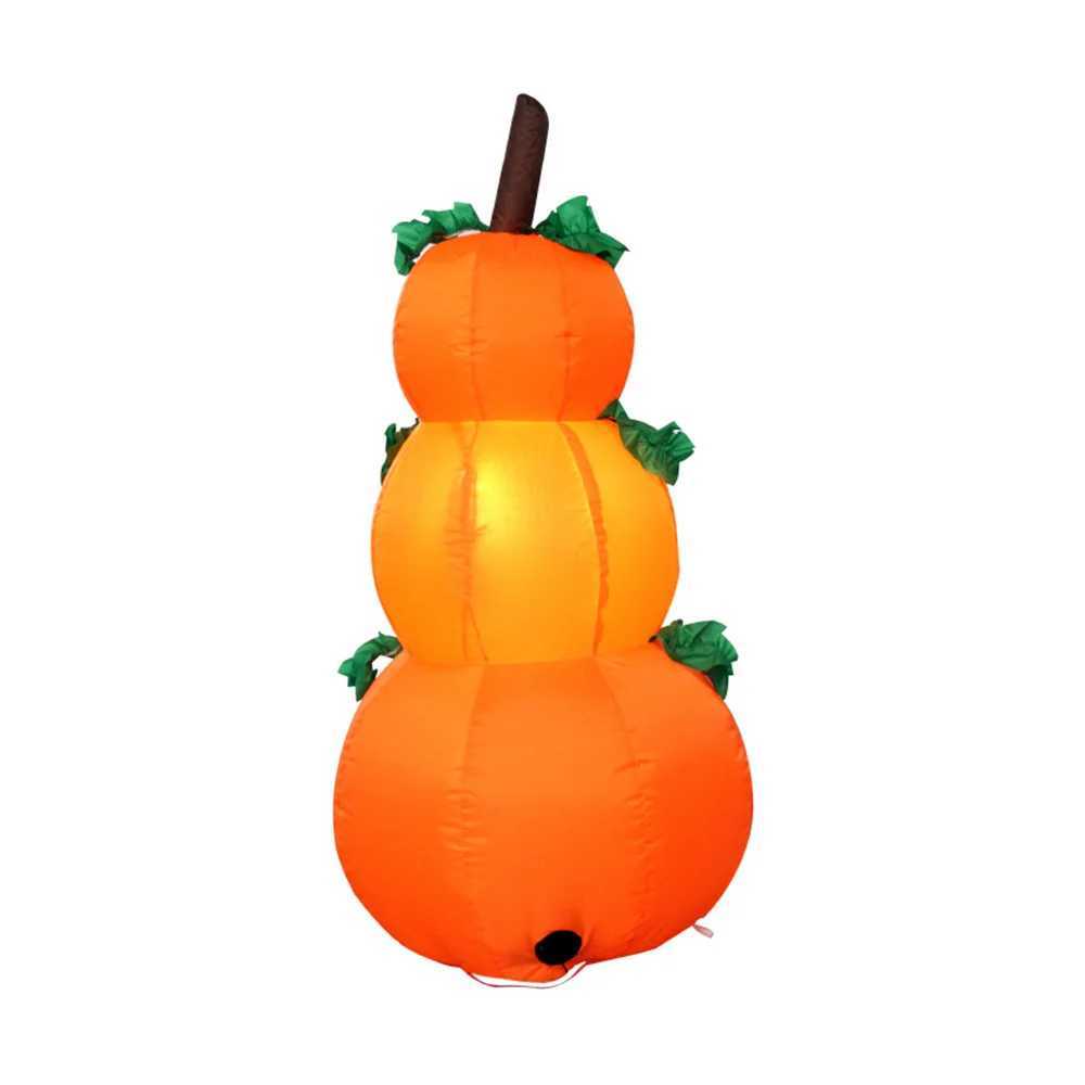 1.2 M Halloween Inflatable Pumpkin with LED Outdoor Decoration Horror Home Garden Courtyard Tombstone Decoration Haunted PropsXJ240817