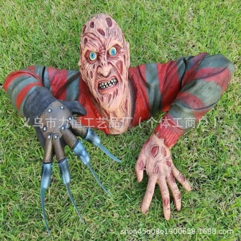 Halloween Gift Nightmare Freddie Kruger Tomb Walker Decoration Horror Handmade 240819