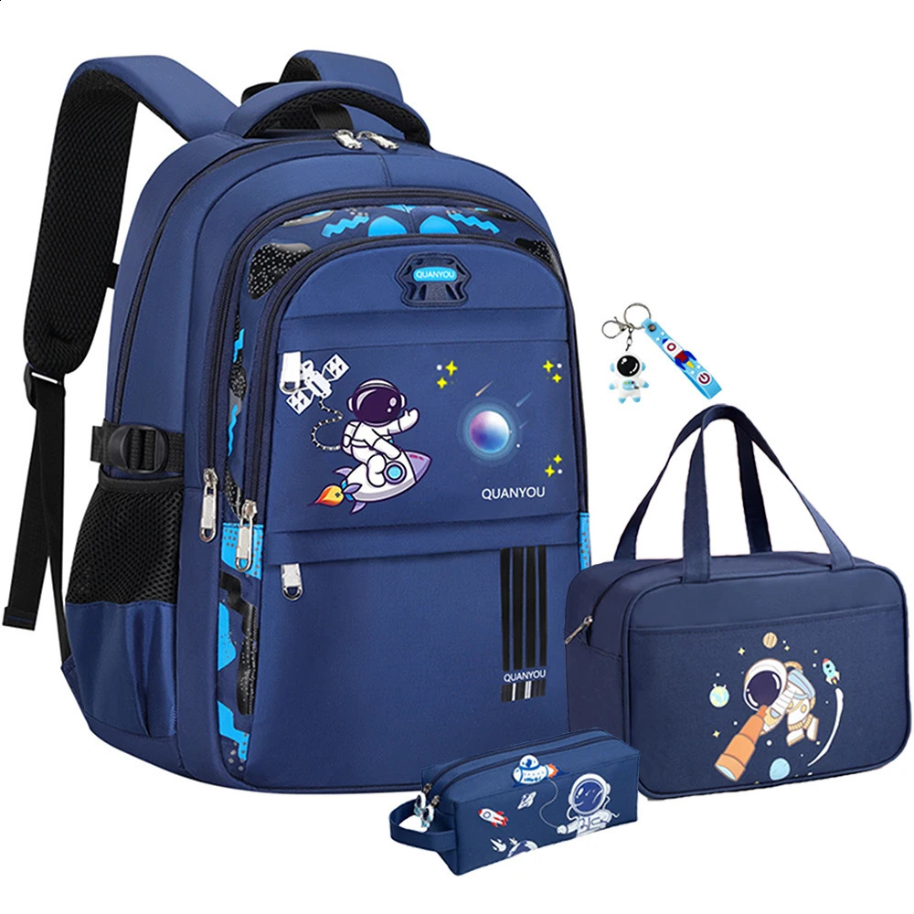 Astronaut Bookbags Cute Lightweight School Backpack for Boys Elementary Student Backpack Lunchbox School Child Schoolbag Set 240819