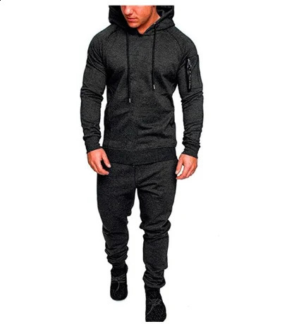 Mens Camouflage Tracksuit Sport Hoodies Pants Two Piece Set Outdoor Sports Suit Casual Jogging Suit Sweatshirts 240819