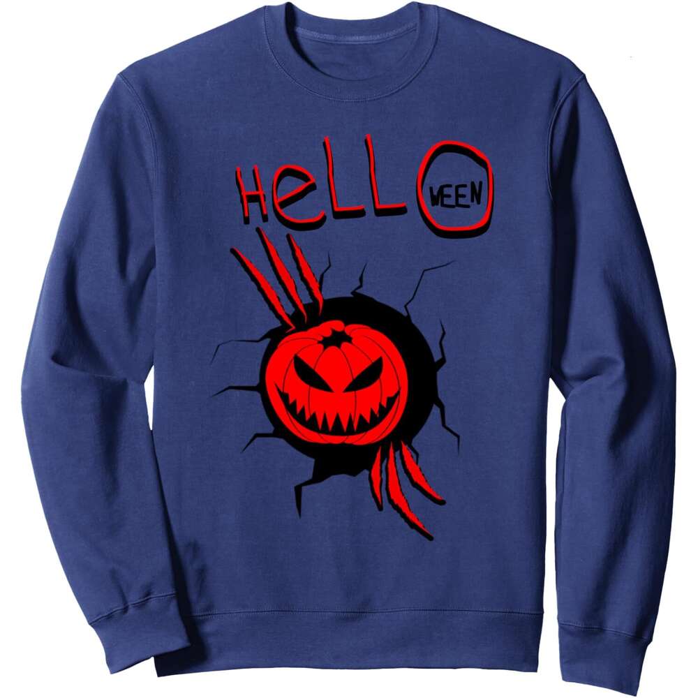 Long Sleeve Shirts for Men sweatshirt Cool Halloween Breakthrough Costume Pumpkin Inside Helloween Sweatshirt T shirt Tee Streetwear Casual tops cloth