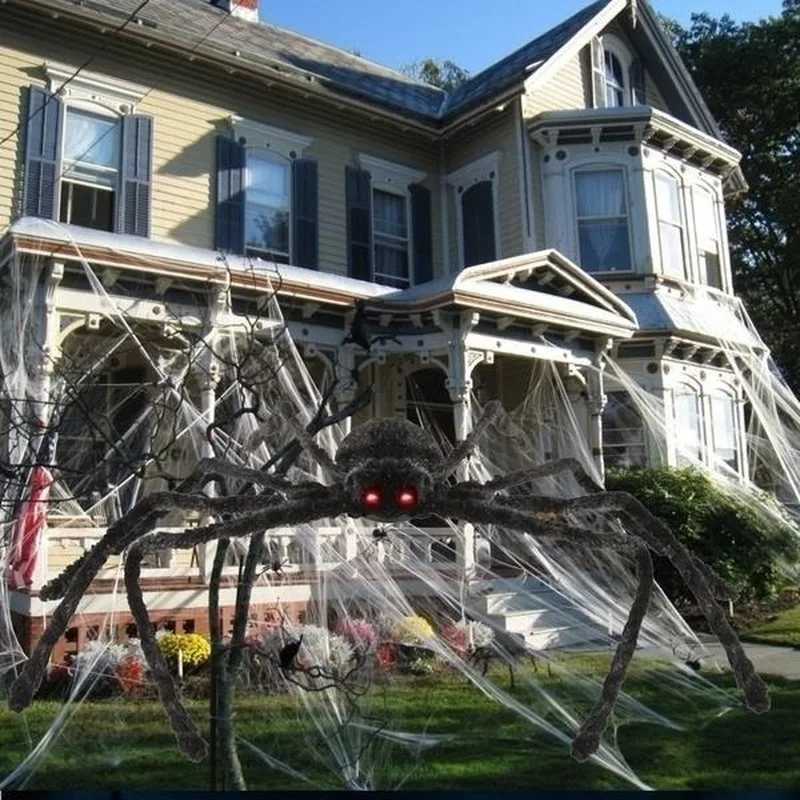 Halloween Big Plush Spider Halloween Decoration Party Props Outdoor Big Spider Decoration Chamber Trick A Prank Big SpiderXJ12