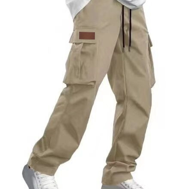 Mens loose straight leg work pants mens spring and autumn American wide w240816