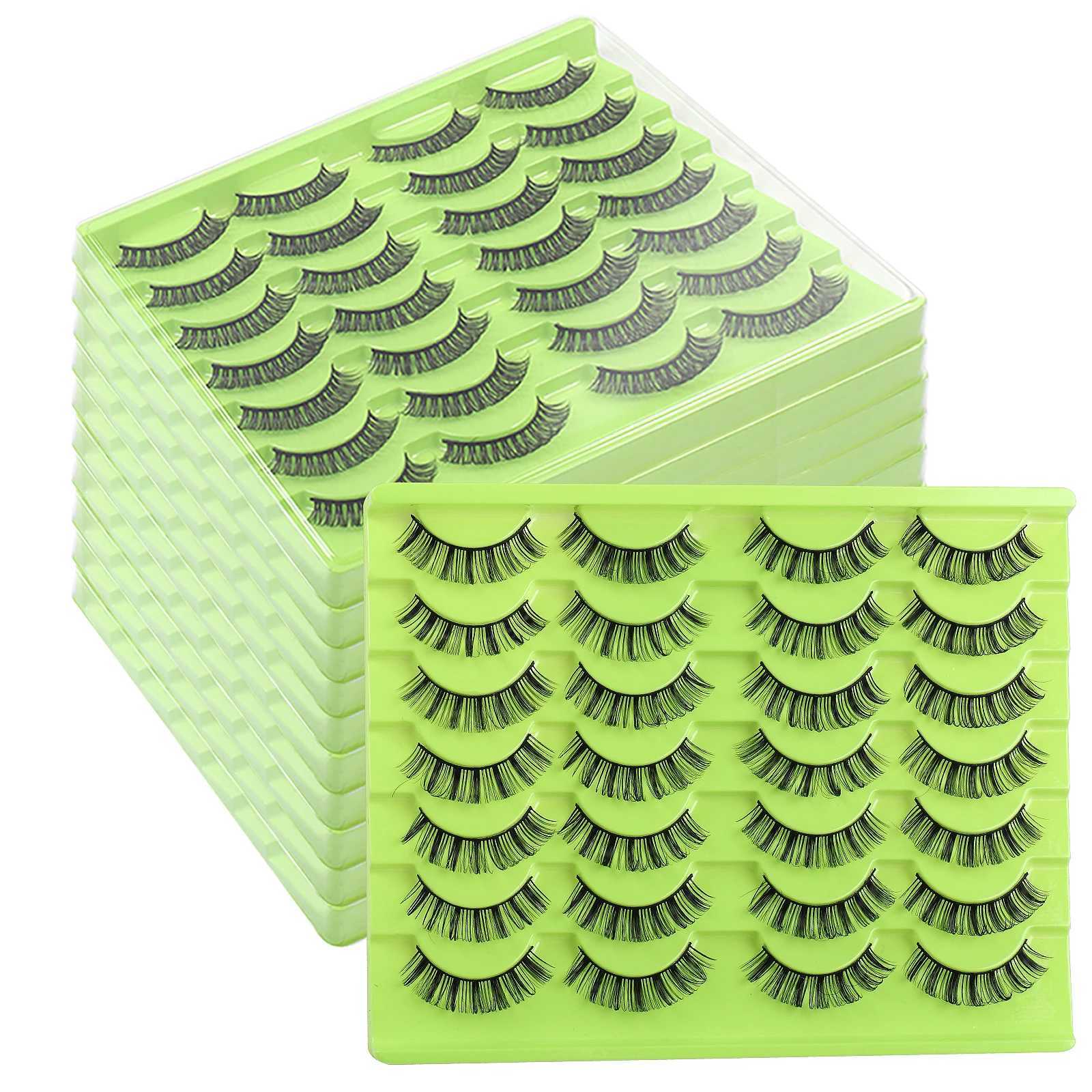 Russian eyelashes 5/10/14 double false eyelashes cat eye eyelashes eyelash extension 3D mink eyelashes natural makeup fake Cils maquiagem W240803