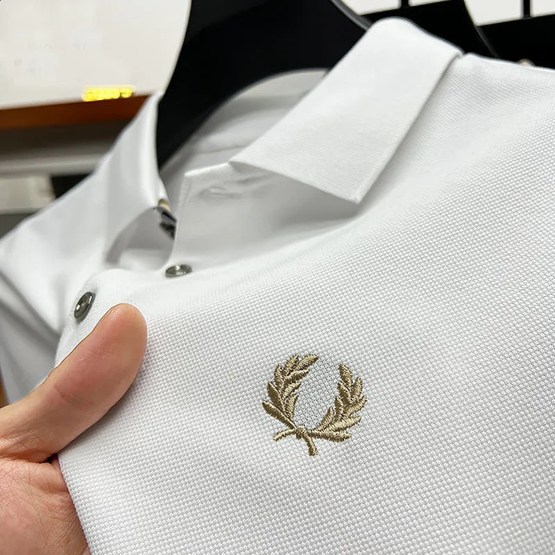 2024 top Summer Polo Collar Anti Pilling Shirt Mens Classic Outdoor Comfortable Sports Top Business Casual T-shirt 240819