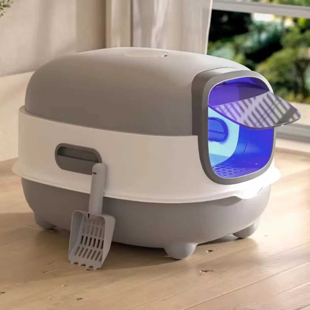 Automatic Enclosed Cat Litter Box with UV Sterilization Deodorization Detachable Design Anti Odor 2024 Model