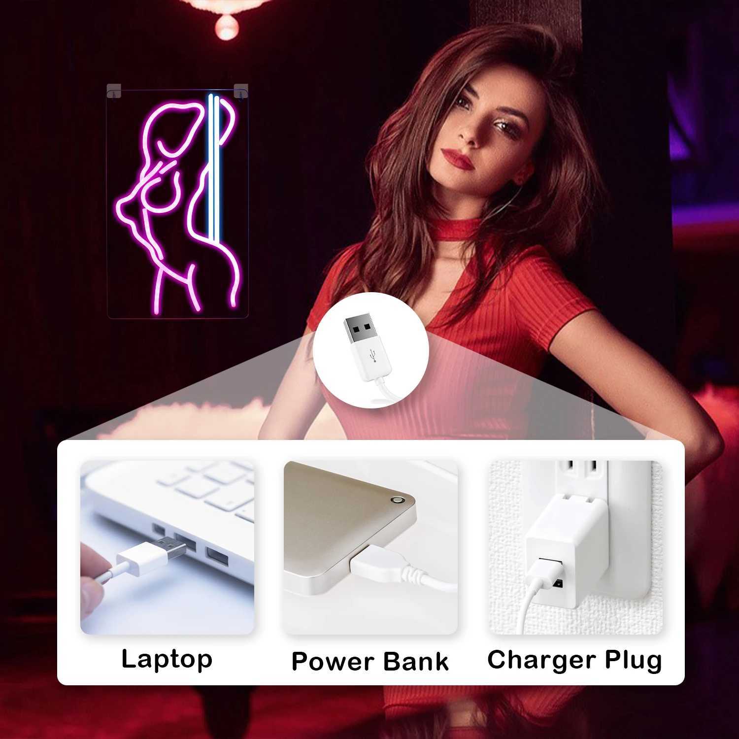 Sexy womens neon lights LED lights neon lights womens backlit signs used for shop windows store displays beer bars parties nightclubs gifts wall decor