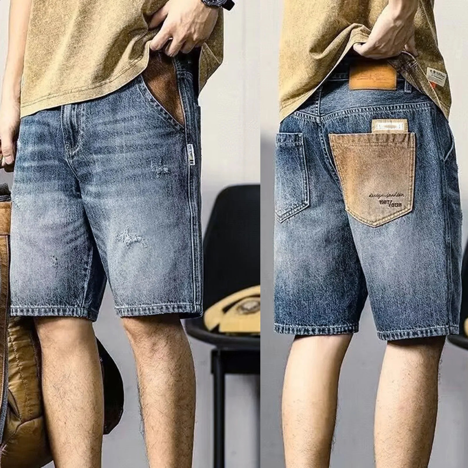 Shorts For Men Casual Summer Pants MenS Shorts Casual Denim Shorts With Pockets Plus Size Shorts Para Hombre 240816