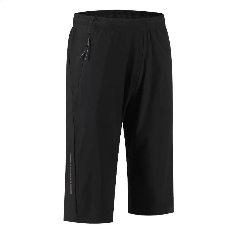 Mens sports leggings casual printed letter thin loose 34 pants gym jogging training seven point mens style 240816
