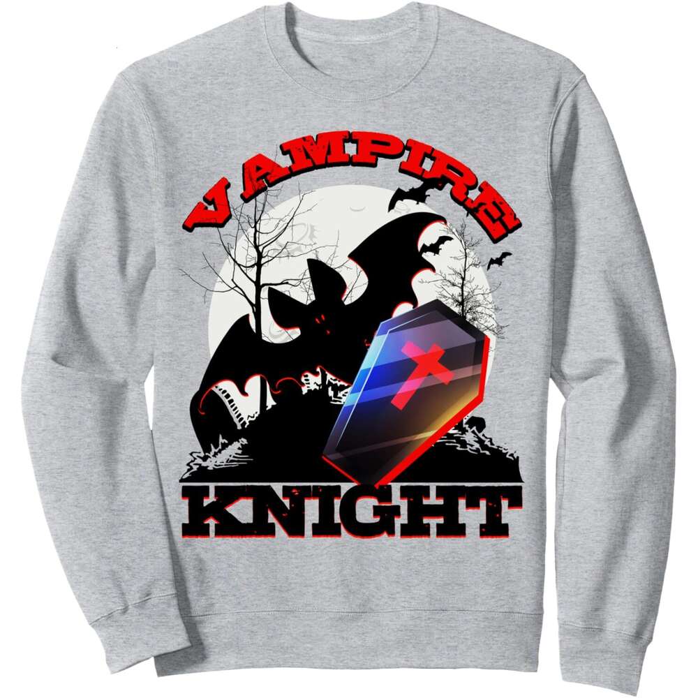 Long Sleeve Shirts for Men sweatshirt Vampire Knight Cemetery Bats Grave Graphic Halloween Sweatshirt T shirt Tee Streetwear Casual tops clothes 2025