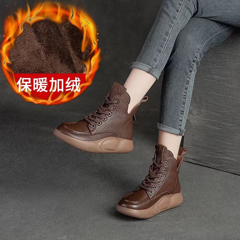 Soft Dad For Autumn And Winter Thick Soled Plush Casual Shoes Igh Top Women S OUTDOOR