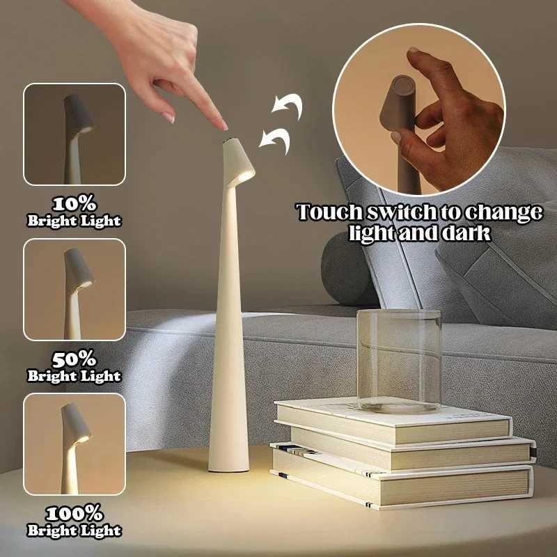 Creative LED desk lamp portable reading desk lamp touch adjustable night light for bedroom living room and home decoration W240816