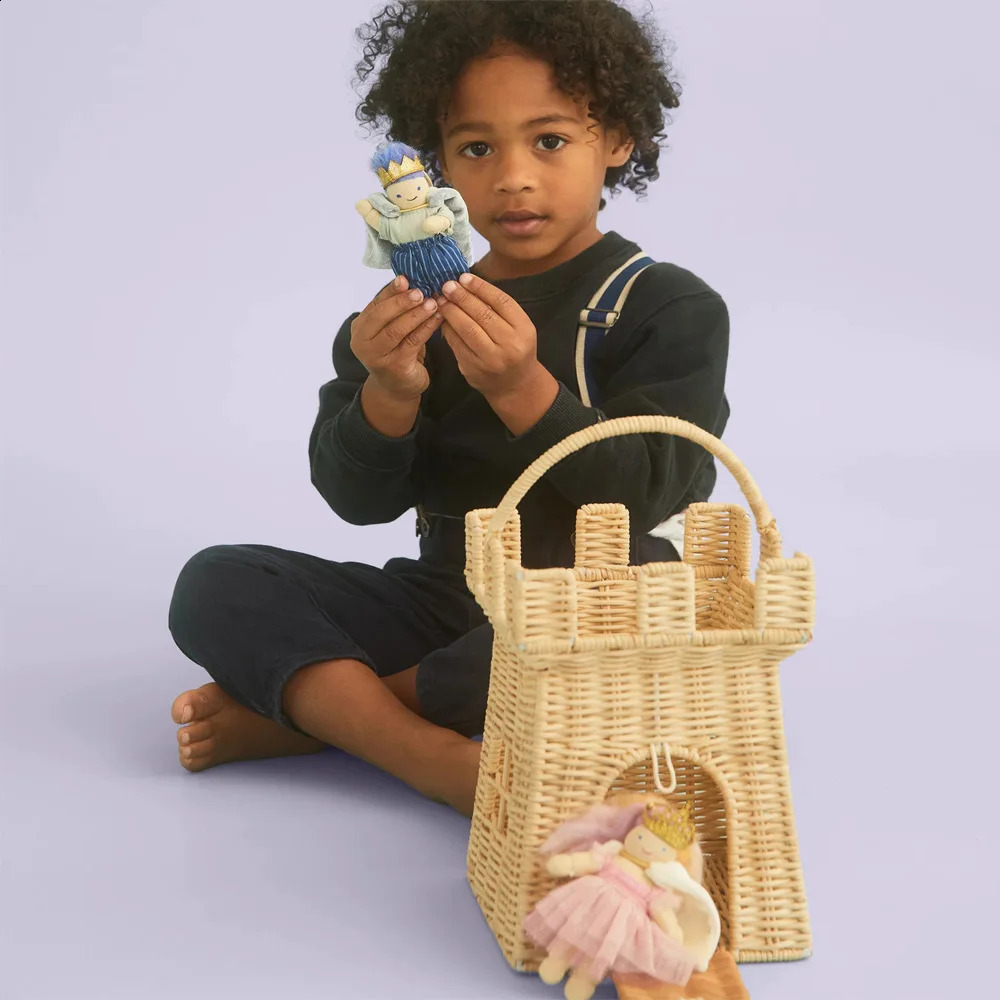 Handmade Castle Rattan Bag Wicker Woven Handbag Summer Straw Beach Bags for Women Cute Funny House Basket Bag Girls 240819 - view 3
