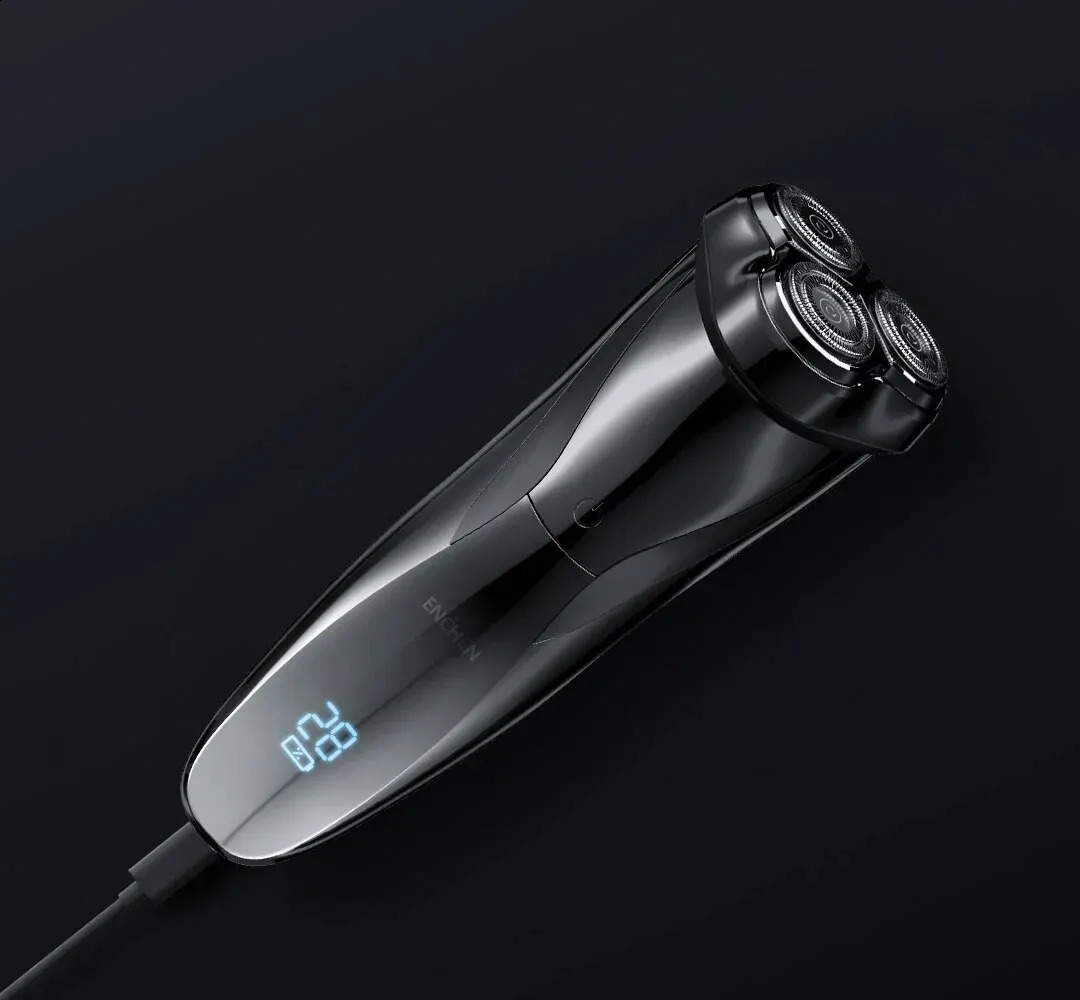 ENCHEN Electric Shaver 3D Blackstone 3 IPX7 Waterproof Razor Wet And Dry Dual Use Face Beard Battery Digital Display For Men 240814