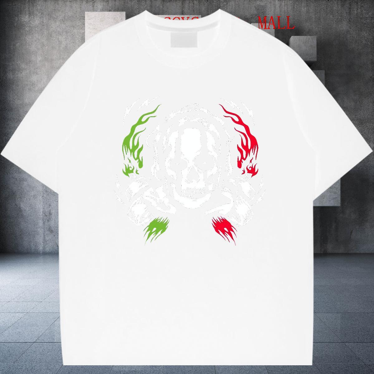 2024 DIY scary Tshirt for Man Woman 230g Pure Cotton T Shirts Men DIY Logo Oversized Sport O-Neck Short Sleeve Soft Tops Tees