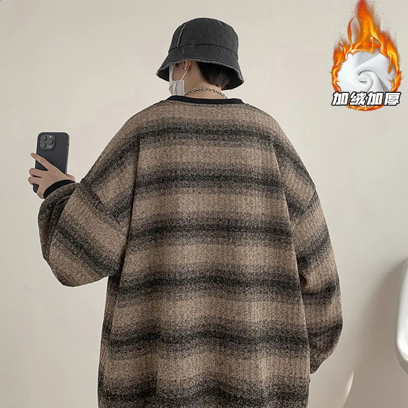 LAPPSTER Winter Y2k Streetwear Striped Hoodies Pullovers Oversized Korean Fashions Sweatshirts Vintage Black Hoodie Tracksuit 240819