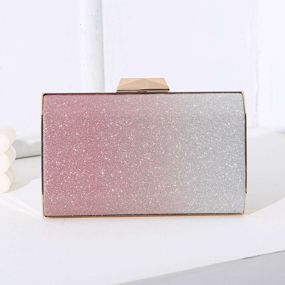 2024 Fashion Women's New Sparkling Gradient Bag Banquet Celebrity Evening Dress Handbag