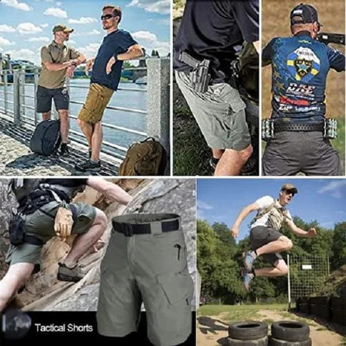 Mens urban waterproof cargo tactical shorts mens outdoor camouflage breathable quick drying summer casual 240819