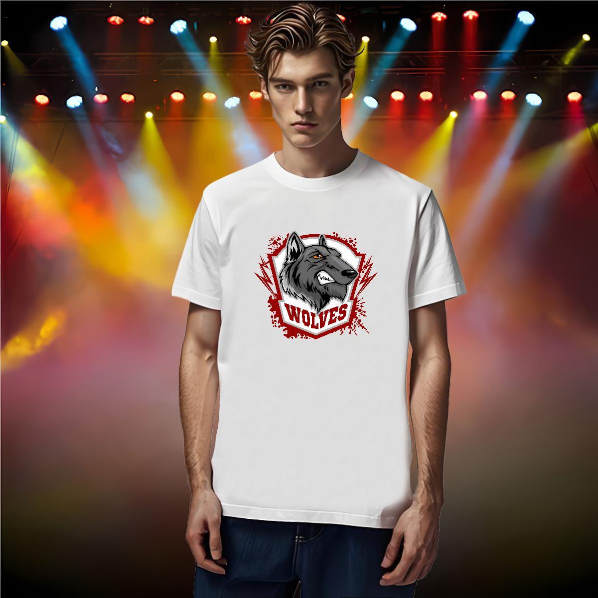 Fashion Casual Tshirt for Man Woman wolf Home Outdoor 230g 100% Cotton Wear Round Neck Short Sleeve Unisex Man T Shirts Plus Size Cartoon