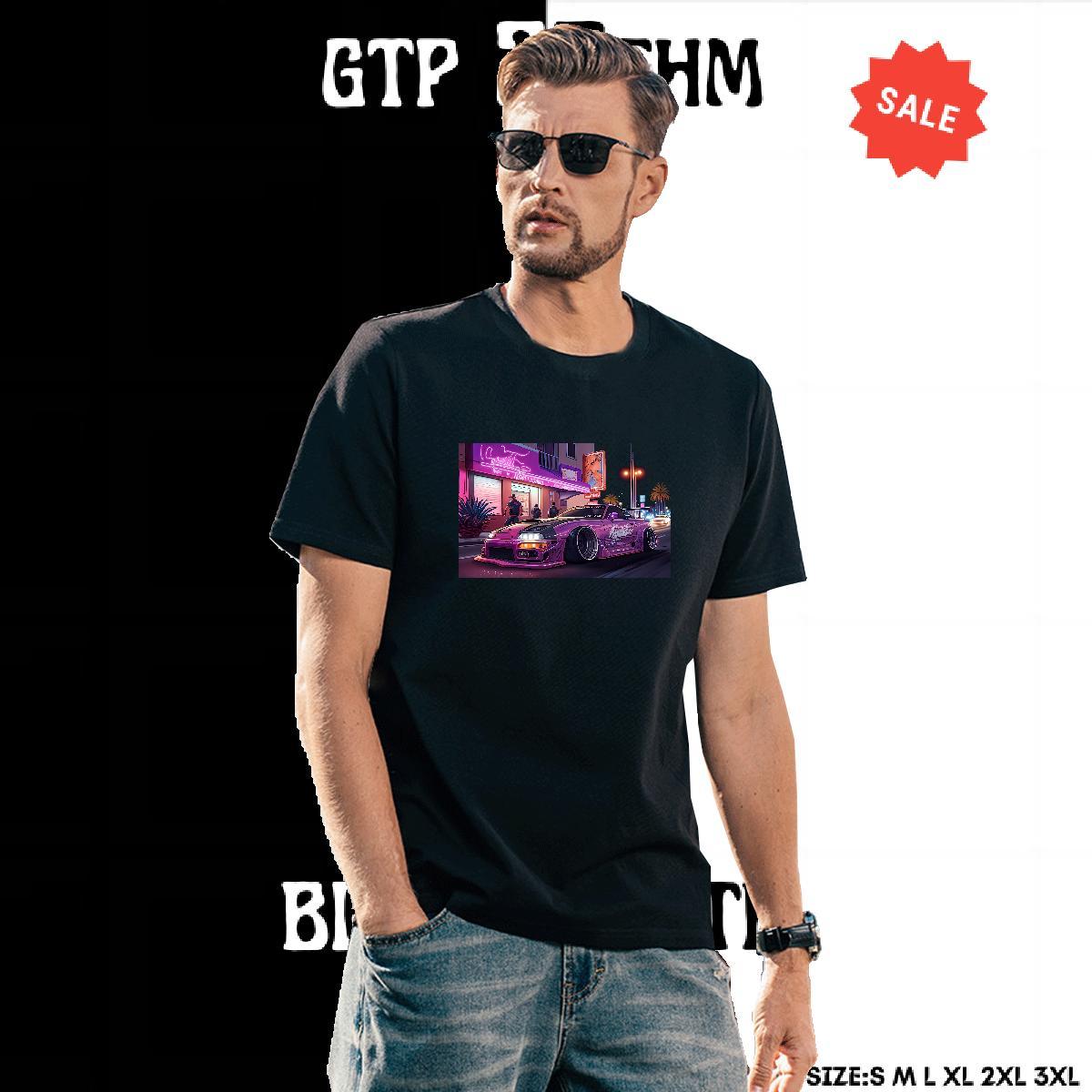 Cool Men Tees Hip Hop Street 230g Cotton Plus Size Cartoon Breathable Crew Neck beach Mens T Shirts 2024 Summer Tops