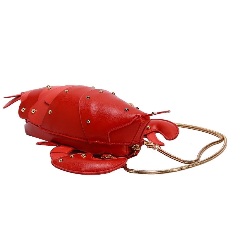 Fashion Cute Lobster Shape Women Shoulder Bags PU leather Crossbody Bags For Women Fuuny Shoulder Bag Ladies Messenger Bag 240819