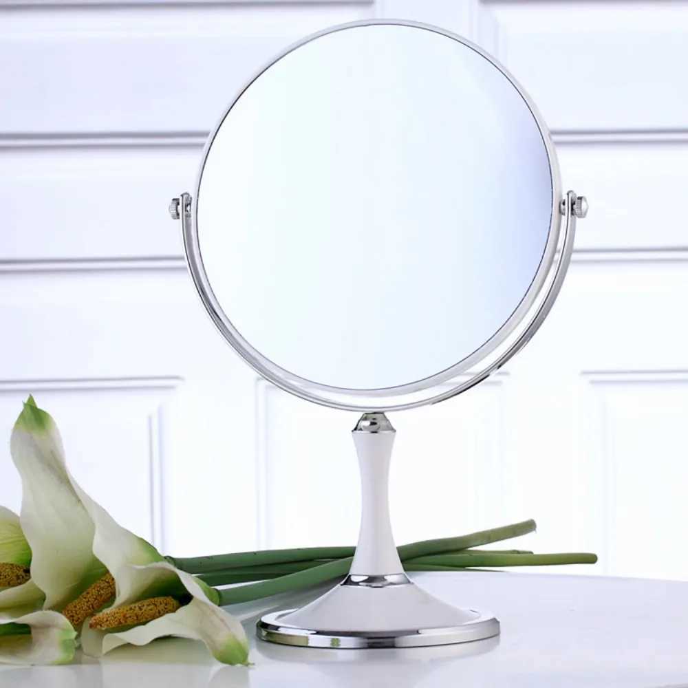 Magnification Circular Makeup Mirror Double-Sided Rotating 6/8 Inches Cosmetic Mirror Magnifier Princess Desktop Standing Mirror Y240819
