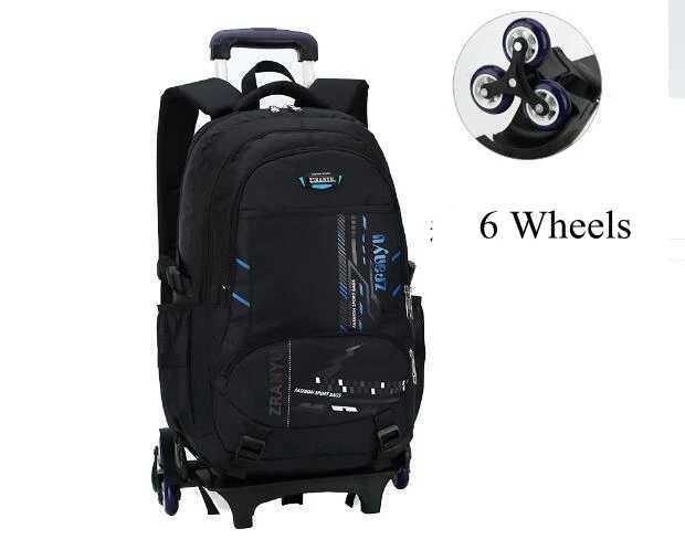 ZIRANYU kids School Rolling backpack Trolley bag for teenagers Student school bag on wheels boy Wheeled backpack bag for school Y240820