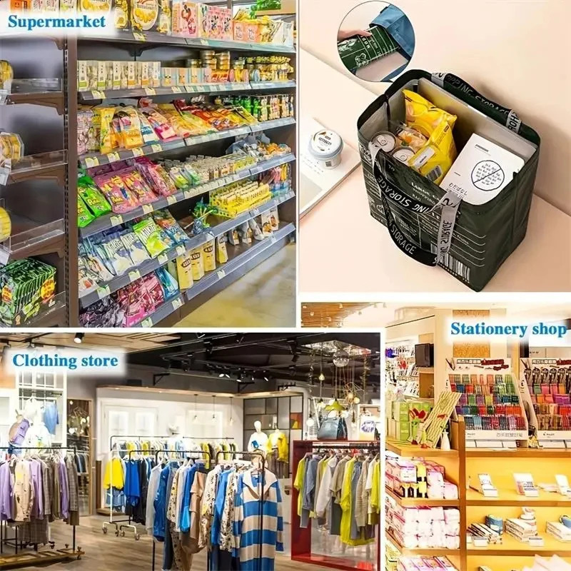 Largecapacity Waterproof Supermarket Shopping Bag Portable PP Woven For Retail Stores Boutique And Supermarkets 240819