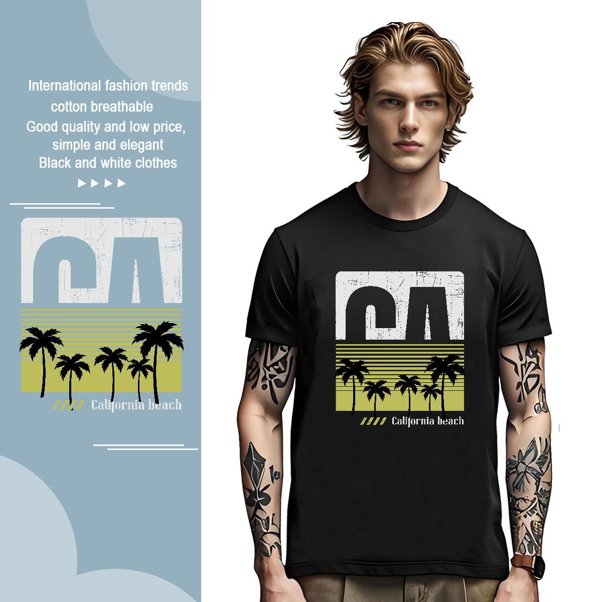 Cool Design tree 230g Pure Cotton Tshirts Street Wear Crew Neck T Shirts Men Stylist Custom Anime Tops Tees