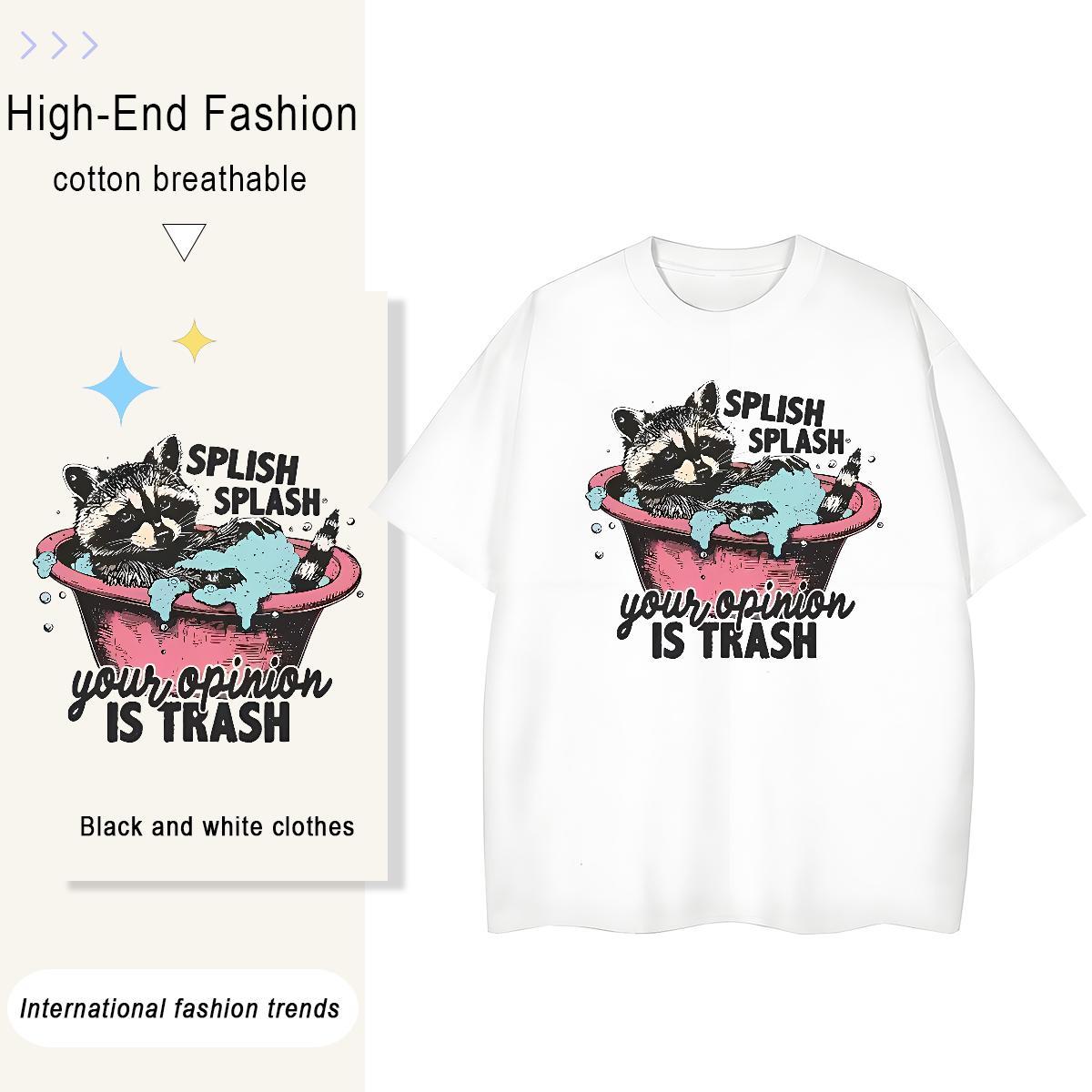 Designer Couples T Shirts Casual Sport O-Neck Short Sleeve Top Shirts Brand 230g 100% Cotton animals Custom Cartoon T-Shirts
