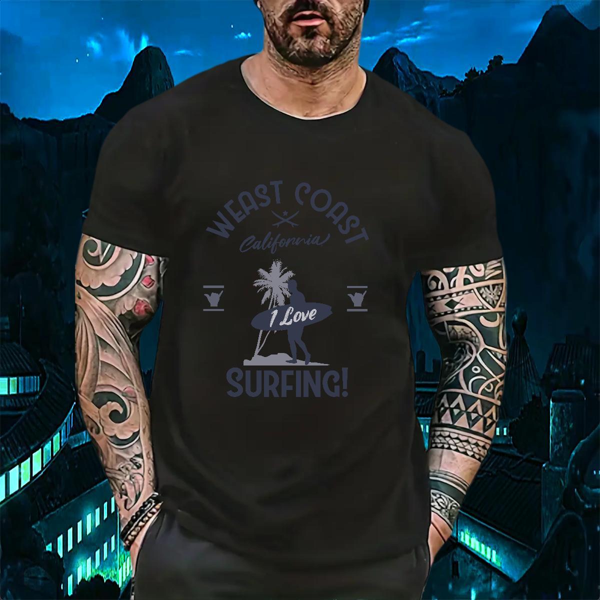 Brand sea 230g Cotton Men Clothes T-Shirt Street Casual Breathable Crew Neck T-Shirts 2024 Designer Custom Cartoon Tops Tees