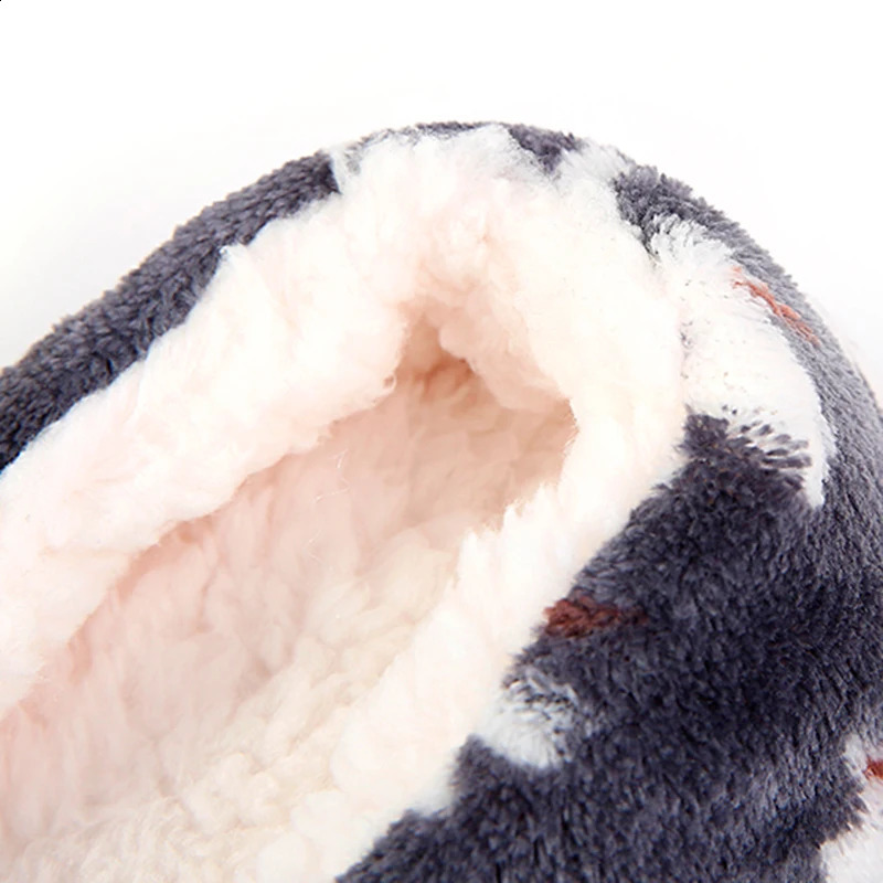 Mntrerm Warm At Home woman Slippers Cotton Shoes Plush Female Floor Shoes Non-slip Indoor Bow tie dots Shoes woman Home Slipper 240819