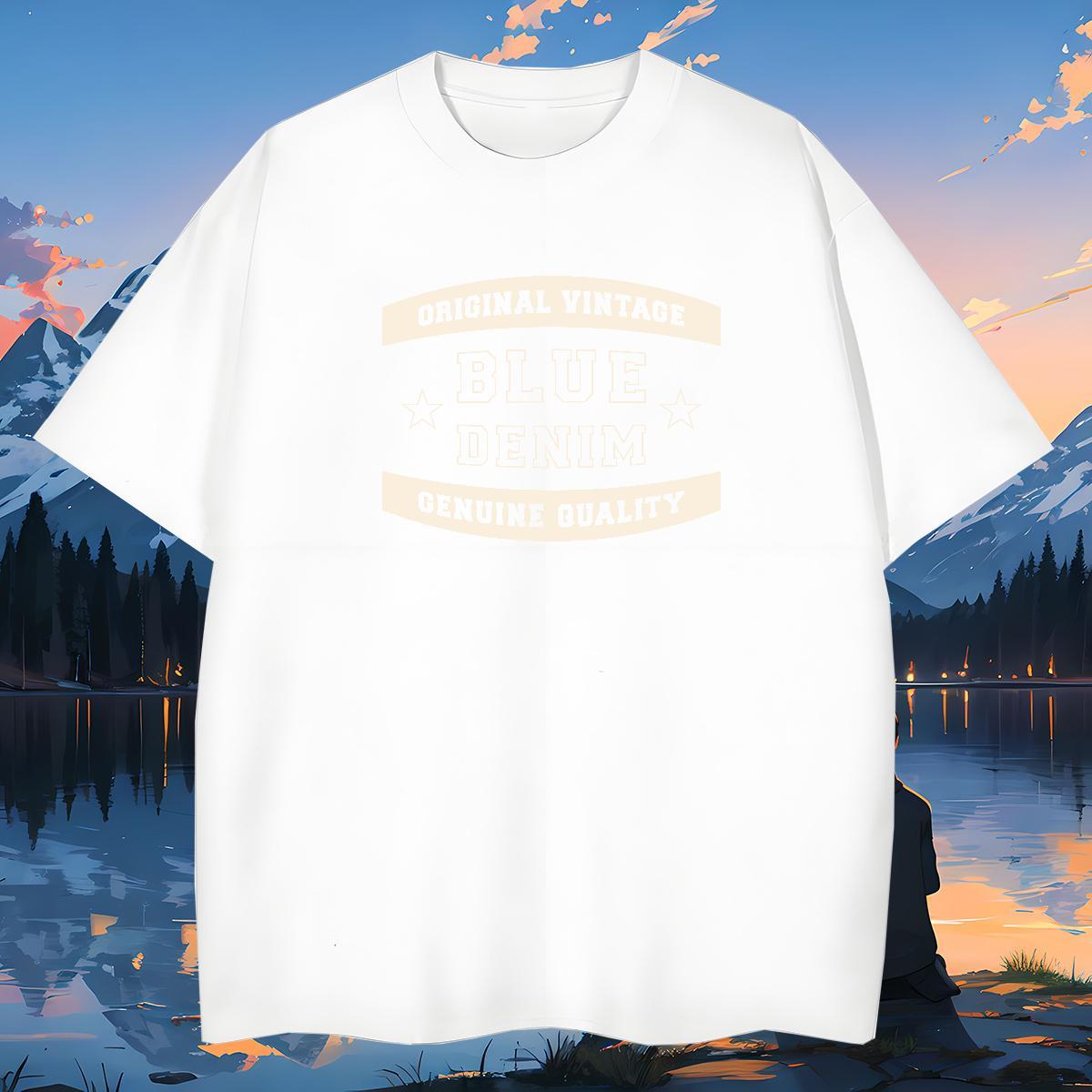 Comfortable letter 230g 100% Cotton Tshirt for Man Woman Hip Hop Street Short Sleeve O-Neck T-Shirts for Men 2024 Summer Custom Printing Tops Tees
