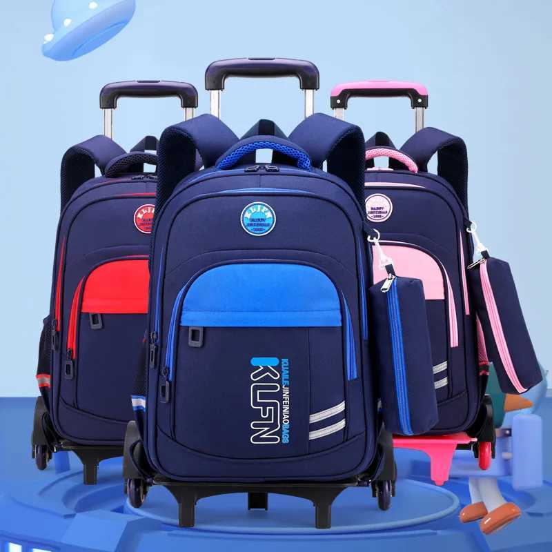 School Rolling Backpack for Boys School Wheeled Bags Boys Rolling Backpacks Kids Luggage Wheeled Bags Kids Trolley School Bags Y240820