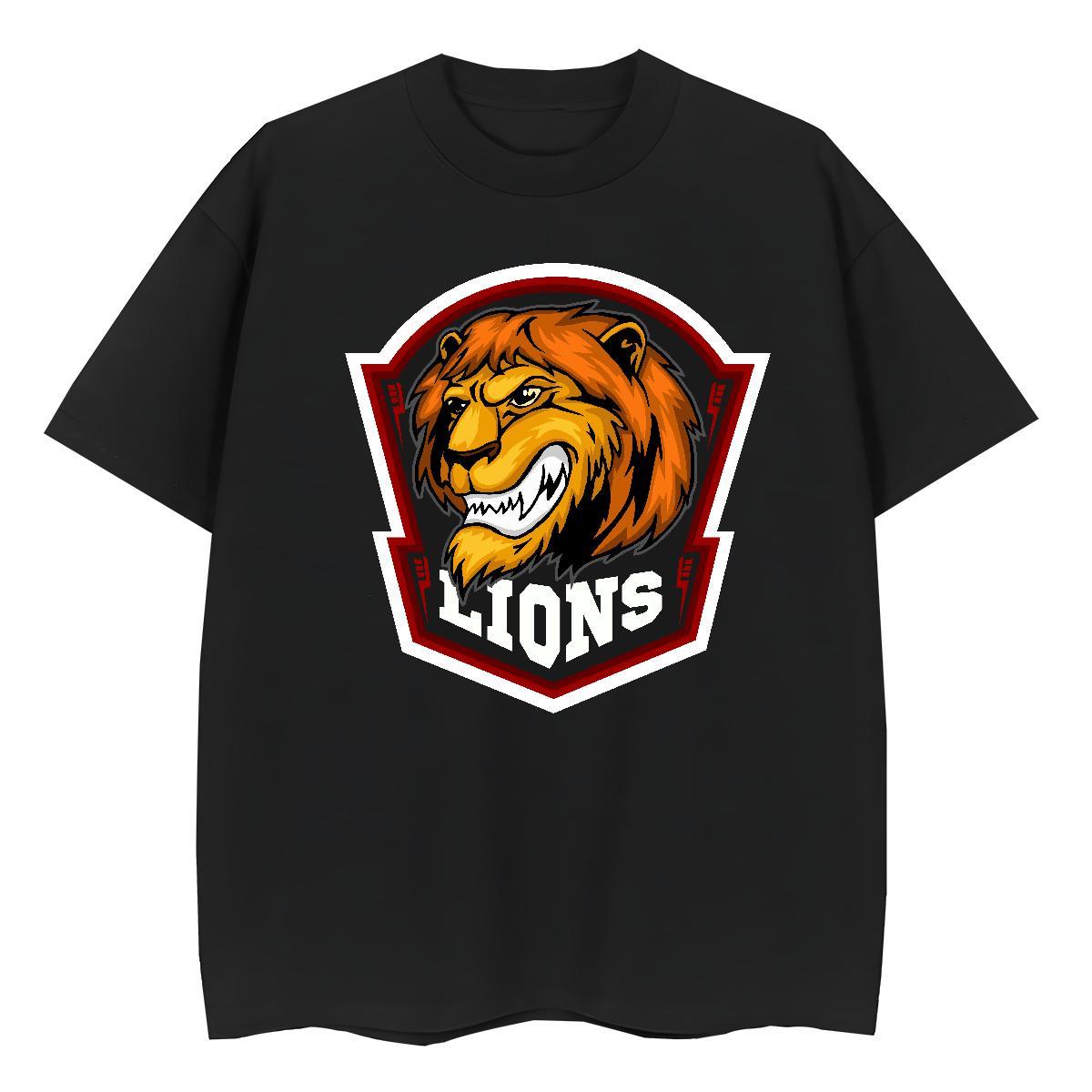 Designer T Shirt For Man lion Crew Neck Hip Hop Street Cartoon Printing L-4XL 100% Cotton 230g Tshirts Free Shipping Wear