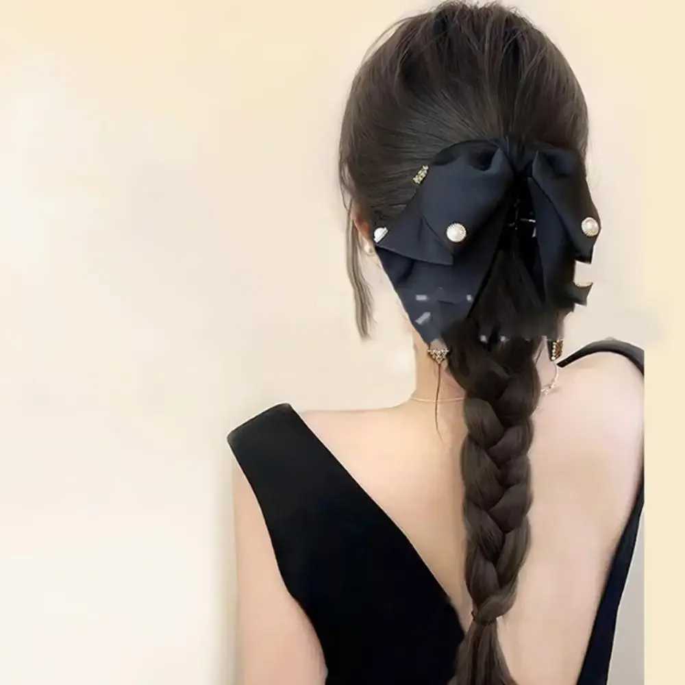 Womens synthetic wig polka dot bow headband simulated hair twisted ponytail gentle braid with tight fitting hair accessories W240817