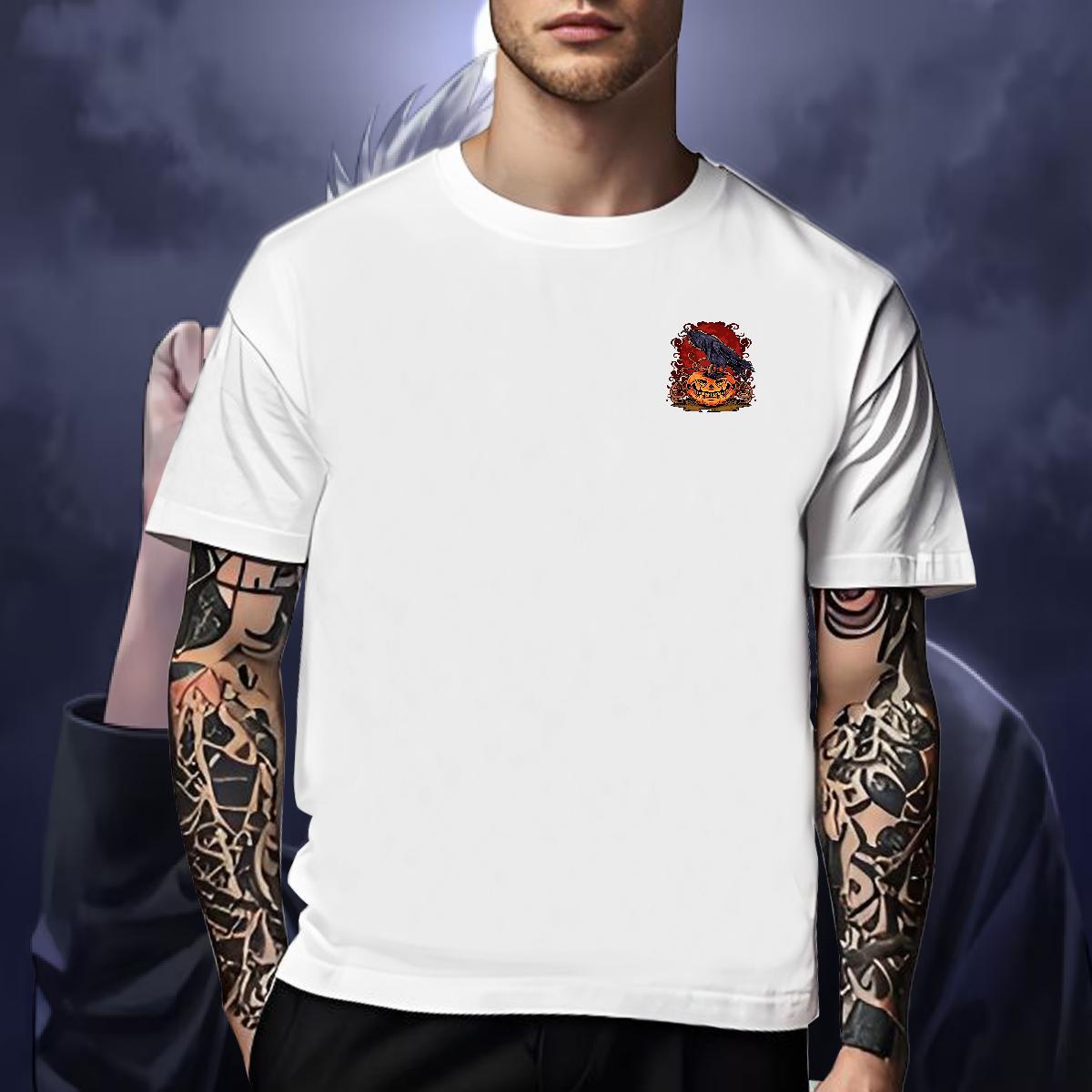 DIY Customized Men Clothes T-Shirt Halloween Outdoor 230g 100% Cotton Clothings Breathable Crew Neck Designer Man T Shirts Plus Size Custom