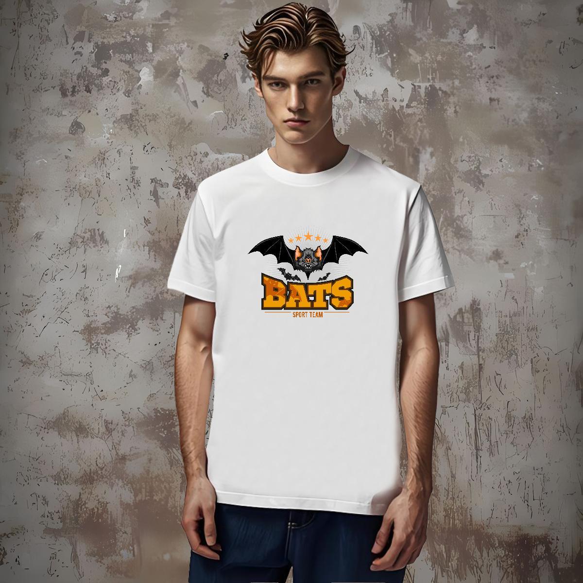 2024 Designer Men Tops Tees bat Sport 230g Pure Cotton Tees Shirts O Neck Short Sleeves Popular T shirt Graphic