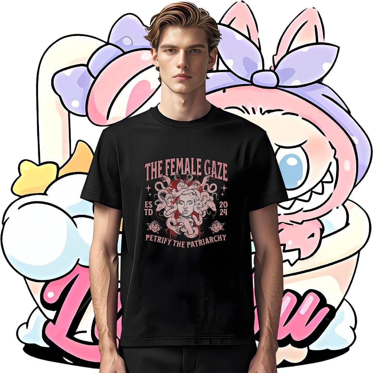 DIY women Tshirts 230g Cotton T Shirt For Man Anime Print Hip Hop Street Crew Neck Breathable Cool Design Top Tees