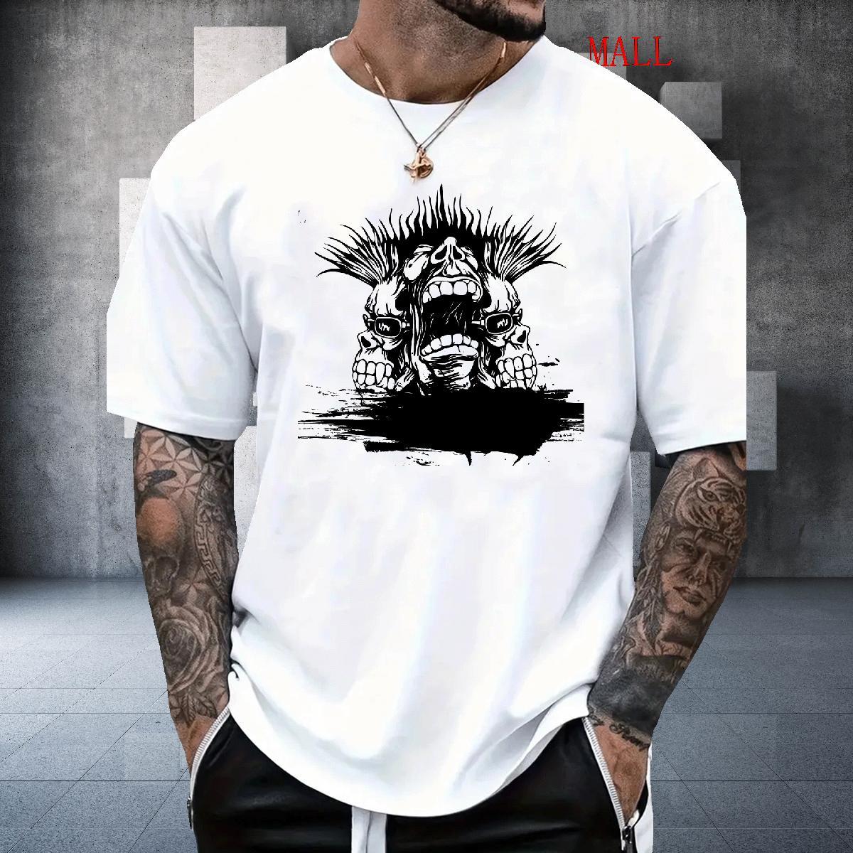 Stylist scary Mens Tshirts 230g 100% Cotton T shirt Custom Big Size Casual Daily Wear Breathable High Quality Tees Shirts
