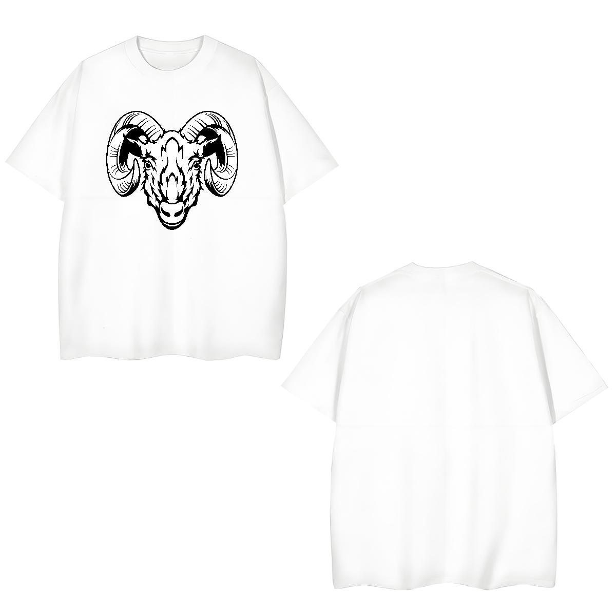 Unisex T-Shirts for Men sheep Breathable Short Sleeve Outdoor DIY 230g Cotton Tshirt for Man Woman New Arrival Clothings