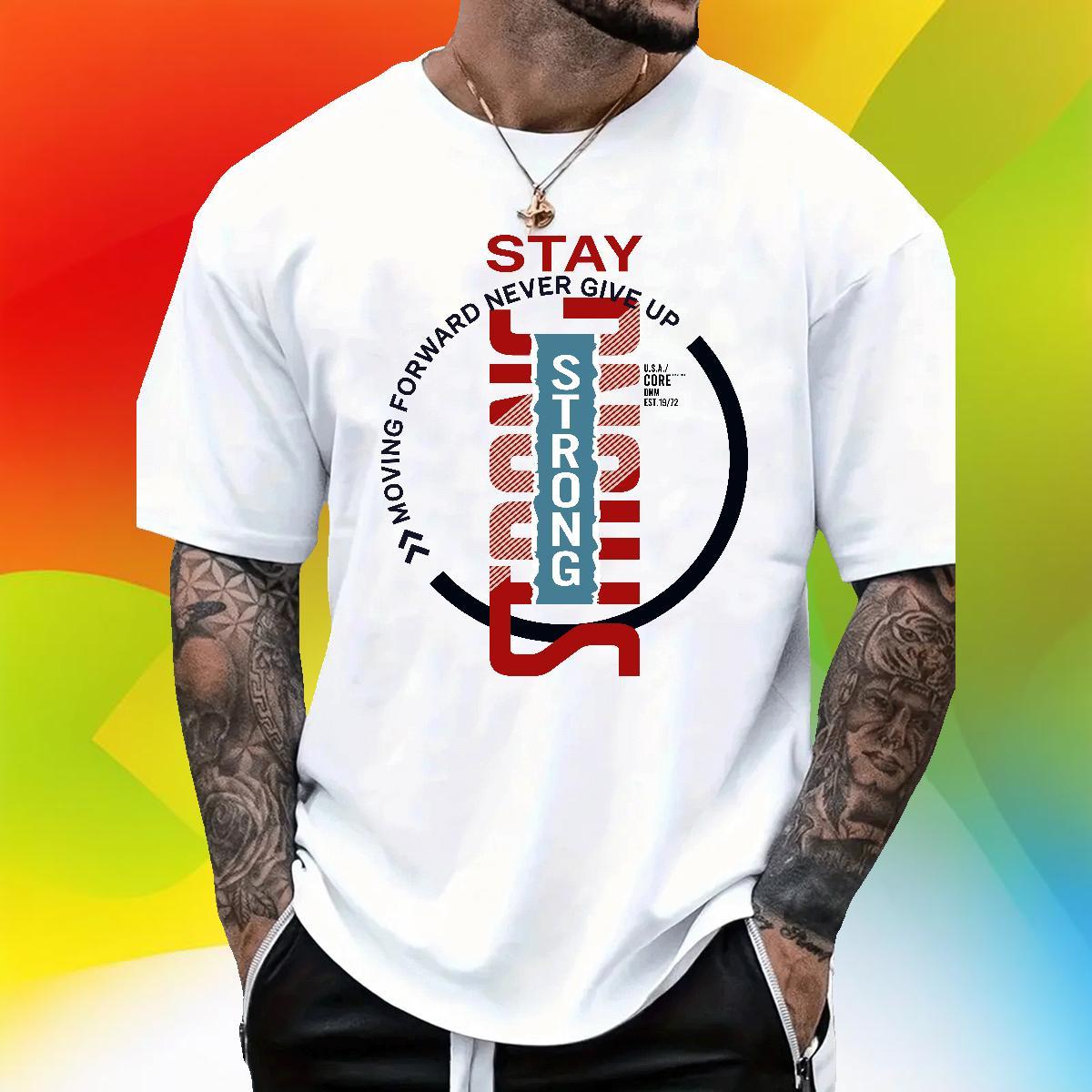 Loose Fit Men Tshirts Hip Hop 230g Cotton DIY Anime Short Sleeve O-Neck letter T shirt Fashion Design Tops
