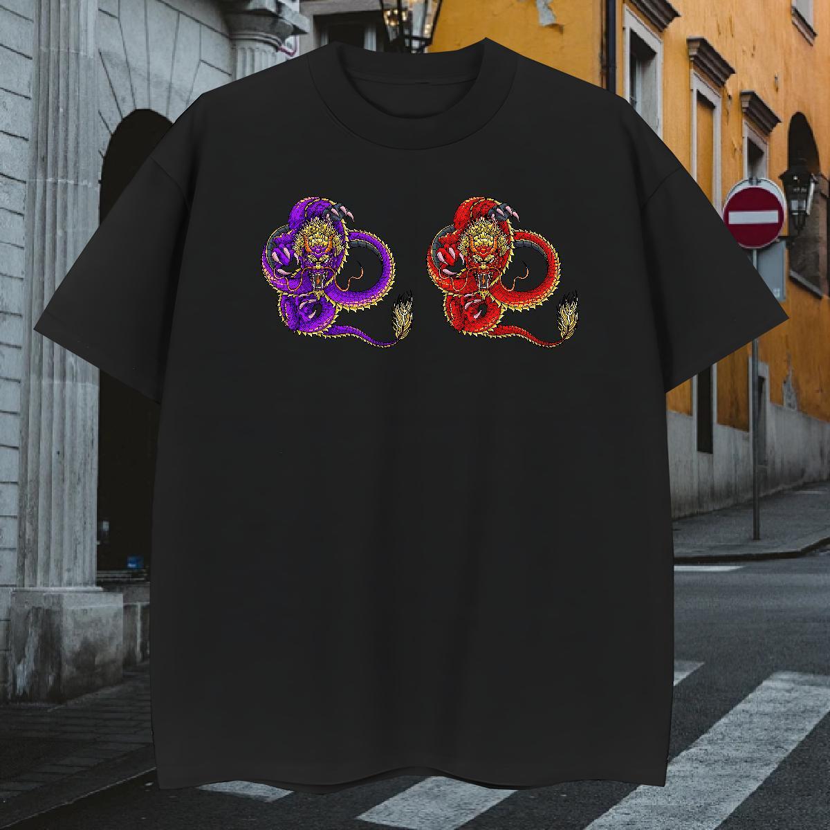Man T Shirts 230g Cotton fierce Beach O-Neck Short Sleeve DIY Printed Mens Tshirts New Unisex Tops Tees