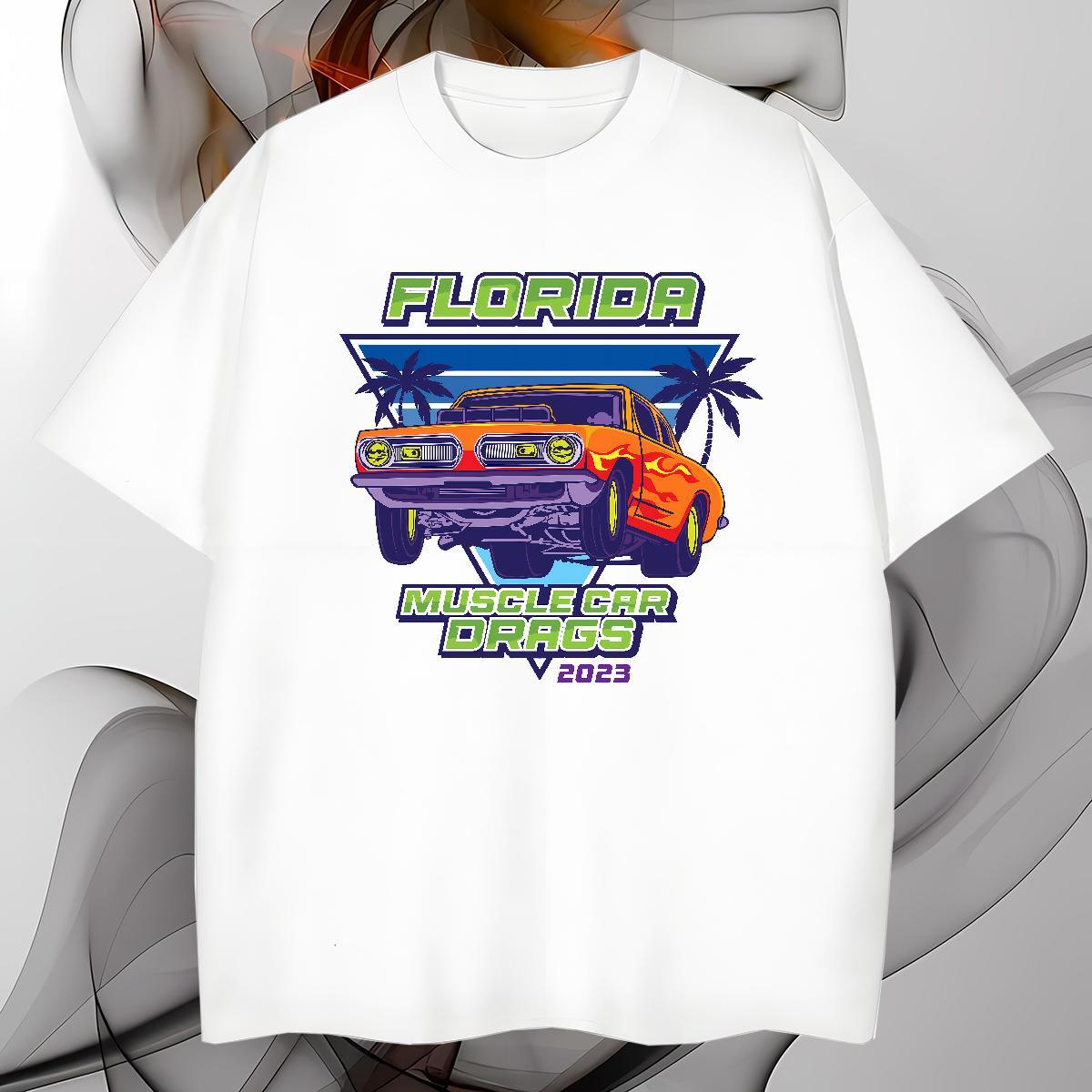 Cool car Mens T Shirts Sport Couples T Shirts 100% Cotton 230g Custom Breathable Short Sleeve Custom Print Plus Size Tee Shirt