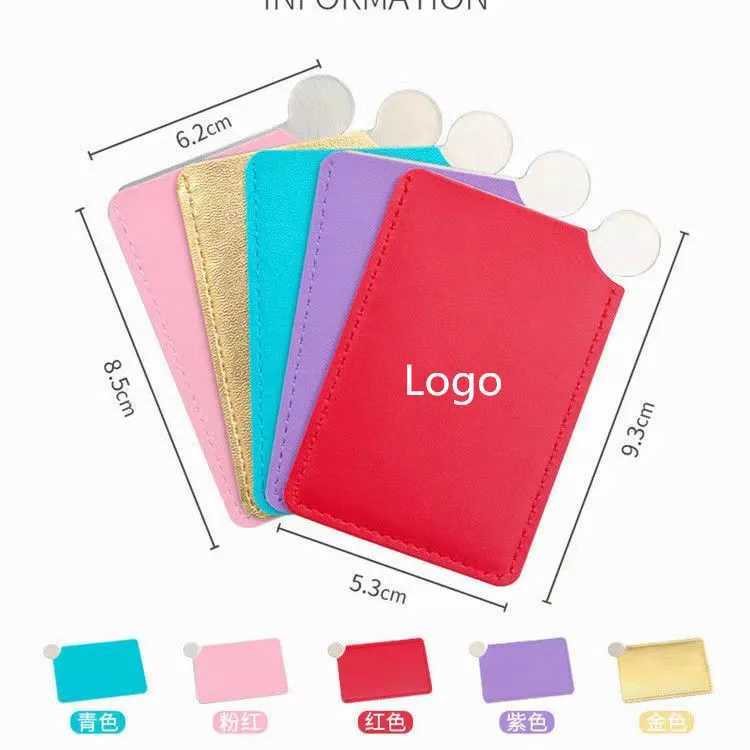 1PC Stainless Steel Cosmetic Mirror Unbreakable Portable Travel Shatter-proof Makeup Mirror With Carry Sleeve Birthday Gift Y240819