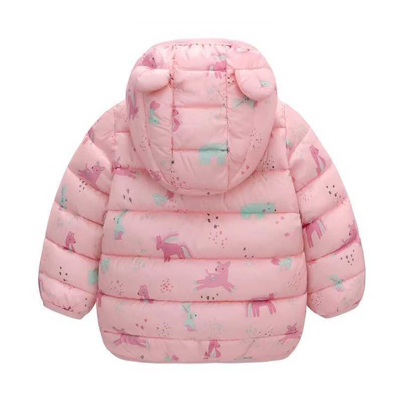 Lightweight Down Jackets Warm Outerwear Winter Autumn Kids Girls Boys Baby Hooded Coats Dinosaur Printl Clothing 1-5 YXJ241214