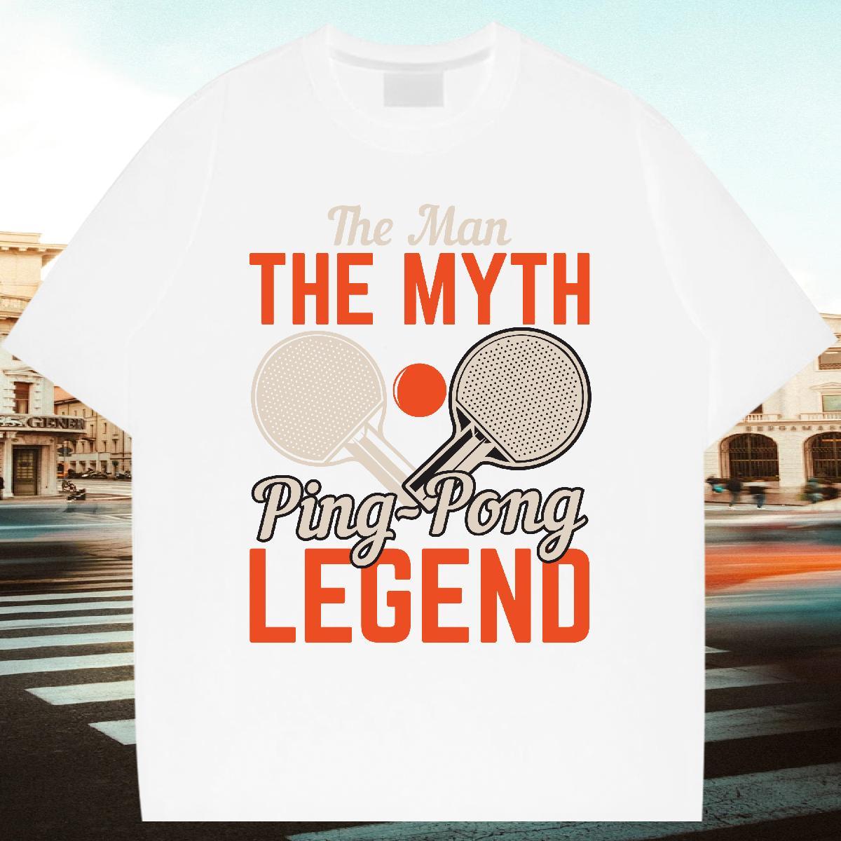 High Quality Men Tops Tees Casual Beach 100% Cotton 230g DIY Anime O Neck Short Sleeves PING PONG T-Shirts for Men Designer Tshirts