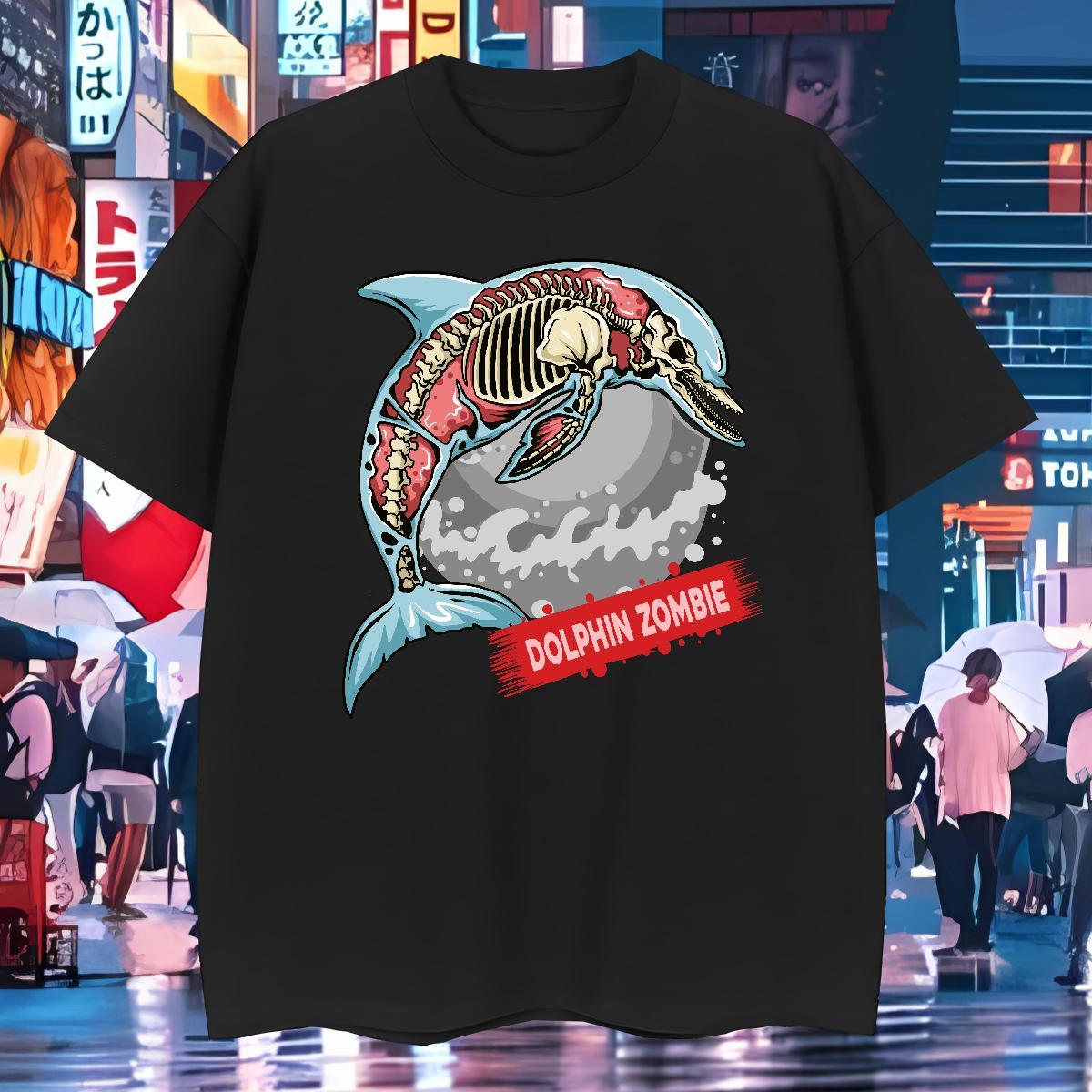 Designer Fashion Men Tops Tees dolphin Sports Casual 230g Cotton Polos Breathable Short Sleeve High Quality T-Shirts for Men DIY Anime
