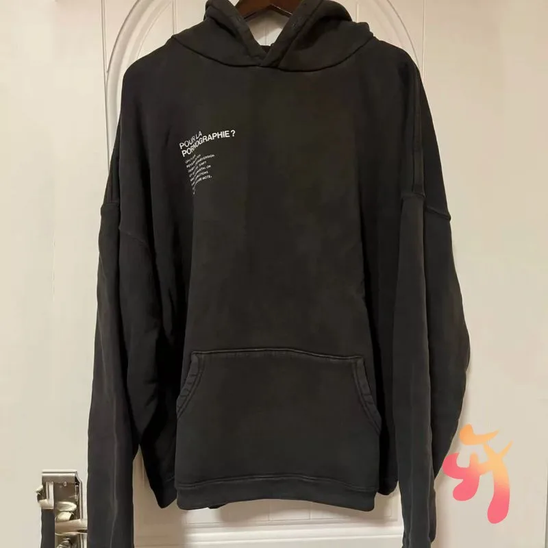 Winter Vinatge Hoodies Casual Street Men Women Letter Print Sweatshirt
