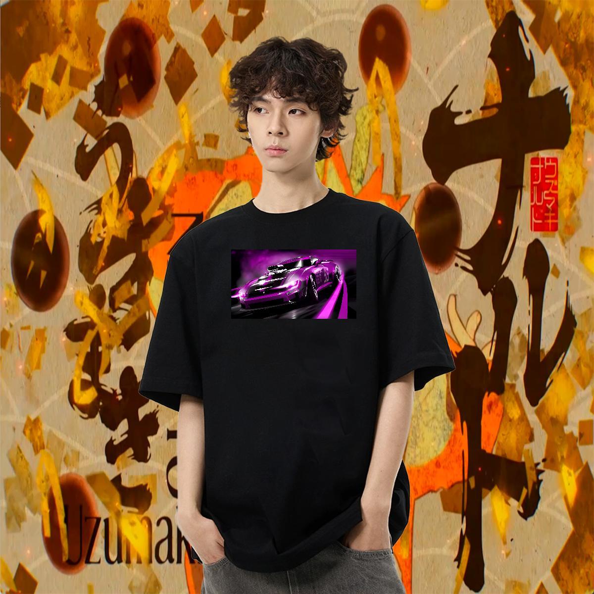 Loose Men Tops Tees Street wear Hip Hop 230g Pure Cotton Custom Big Size Breathable car T-Shirts DIY Customized Wear